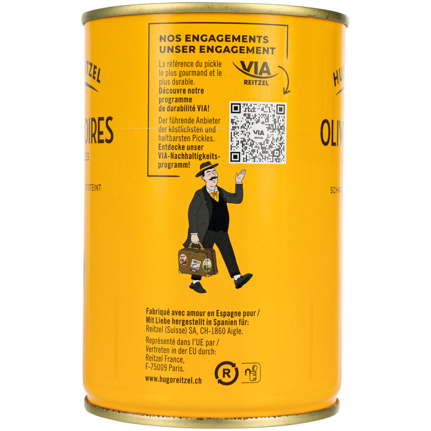 Hugo Reitzel Oliven schwarz entsteint