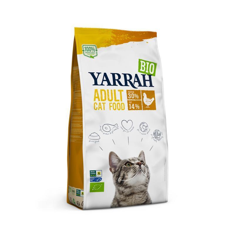 Yarrah Adult kattenvoer met kip bio 800G