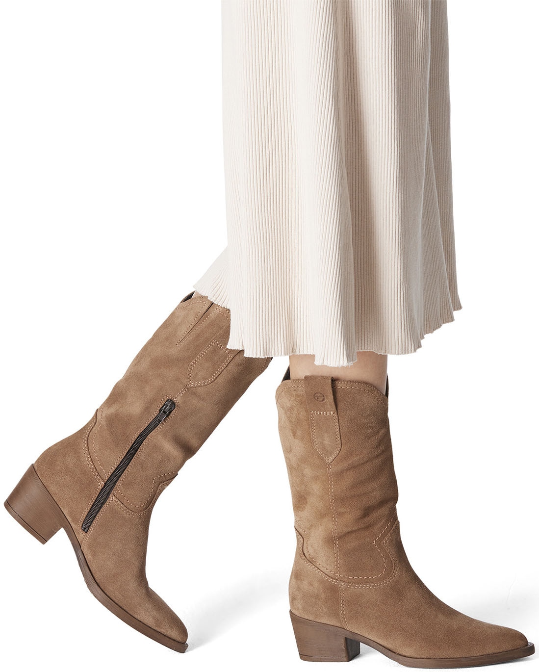 Tamaris Westernstiefel  , Blockabsatz, Cowboystiefel in spitzer Form