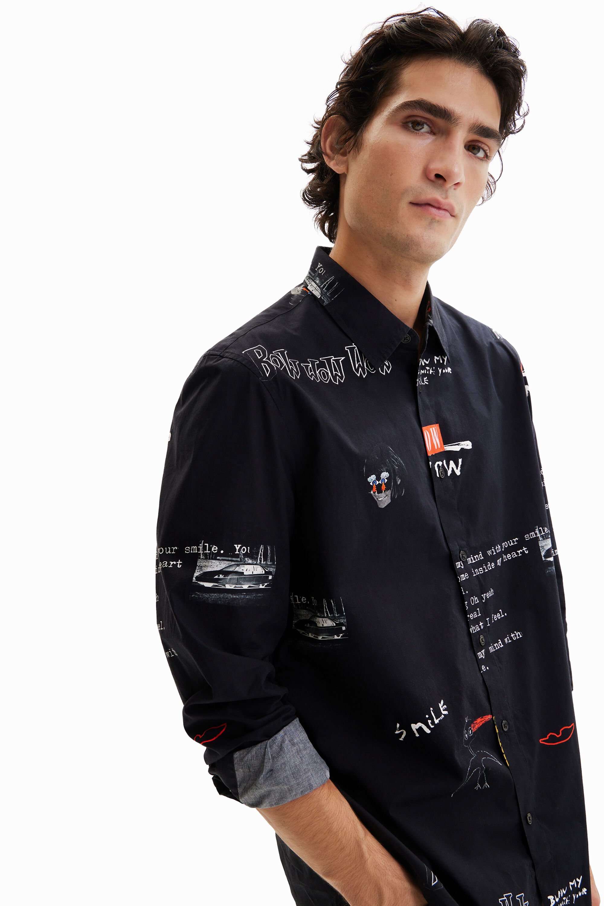 Chemise messages arty