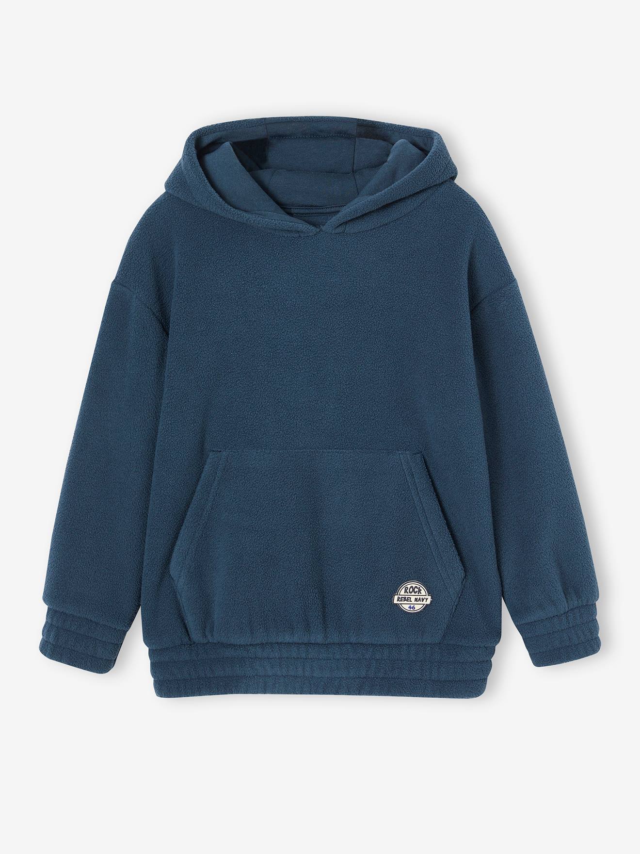 Moletom com capuz azul escuro para meninos