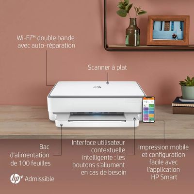 HP ENVY 6032e - imprimante multifonction jet d'encre couleur A4 - Wifi, USB, éligible Instant Ink