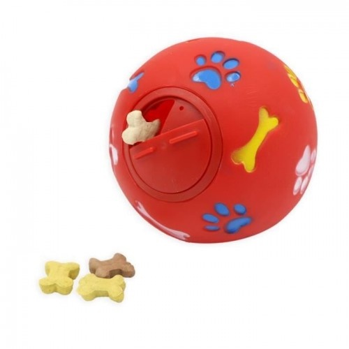 Porta-doces Tyrol em formato de bola, vermelho, para cães.