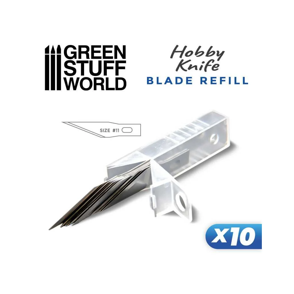 Green Stuff World - 10 Lames de rechange pour Couteau de Modélisme