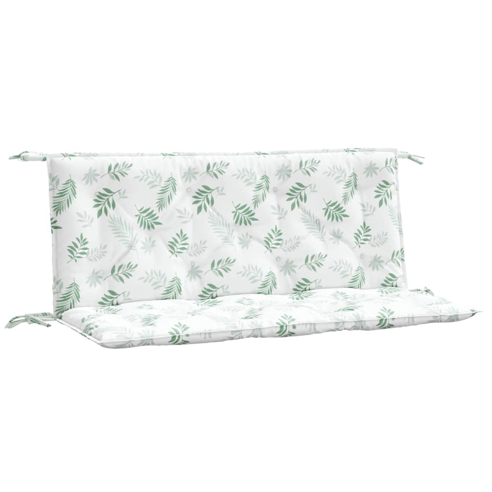 Coussins de banc de jardin lot de 2 motif de feuilles tissu