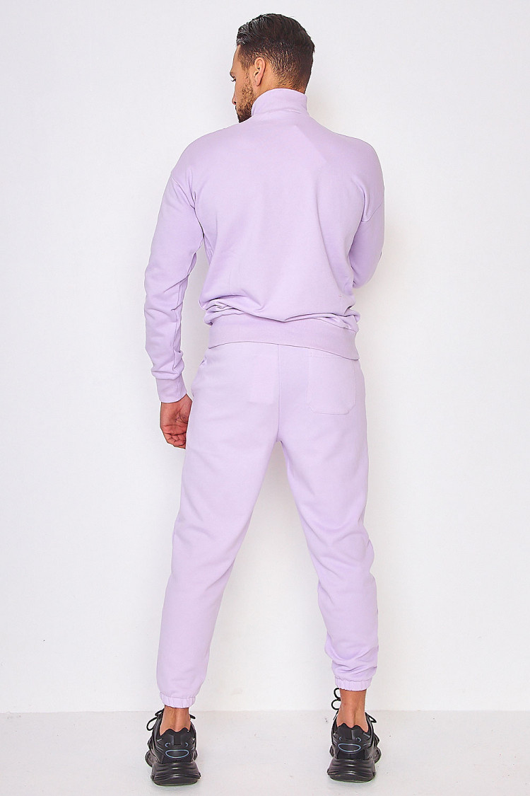 Sweat demi-zip violet