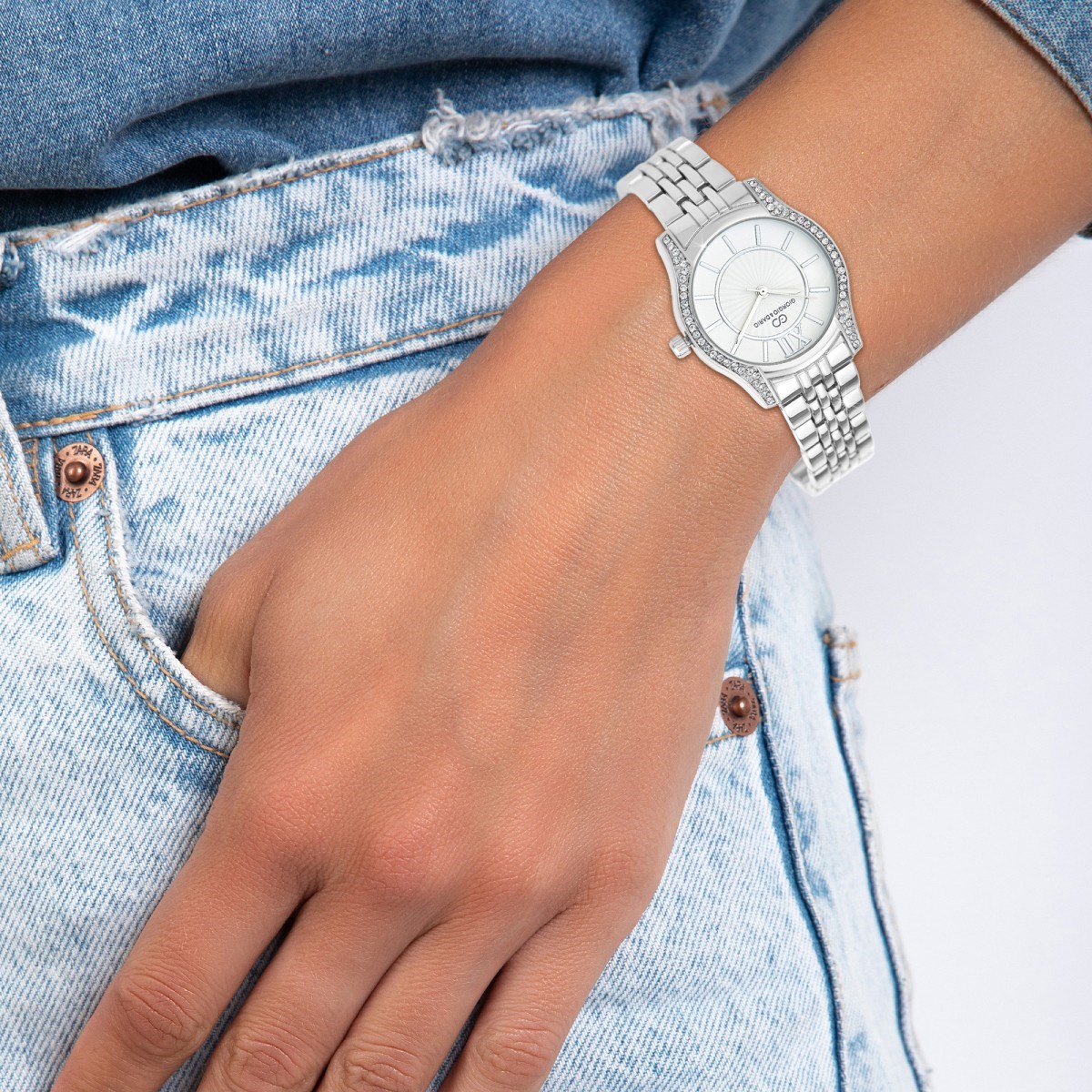 Montre Célina élégante ornée de Cristaux scintillants SC Crystal