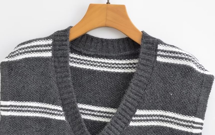 Susaine - V-hals gestreept vest