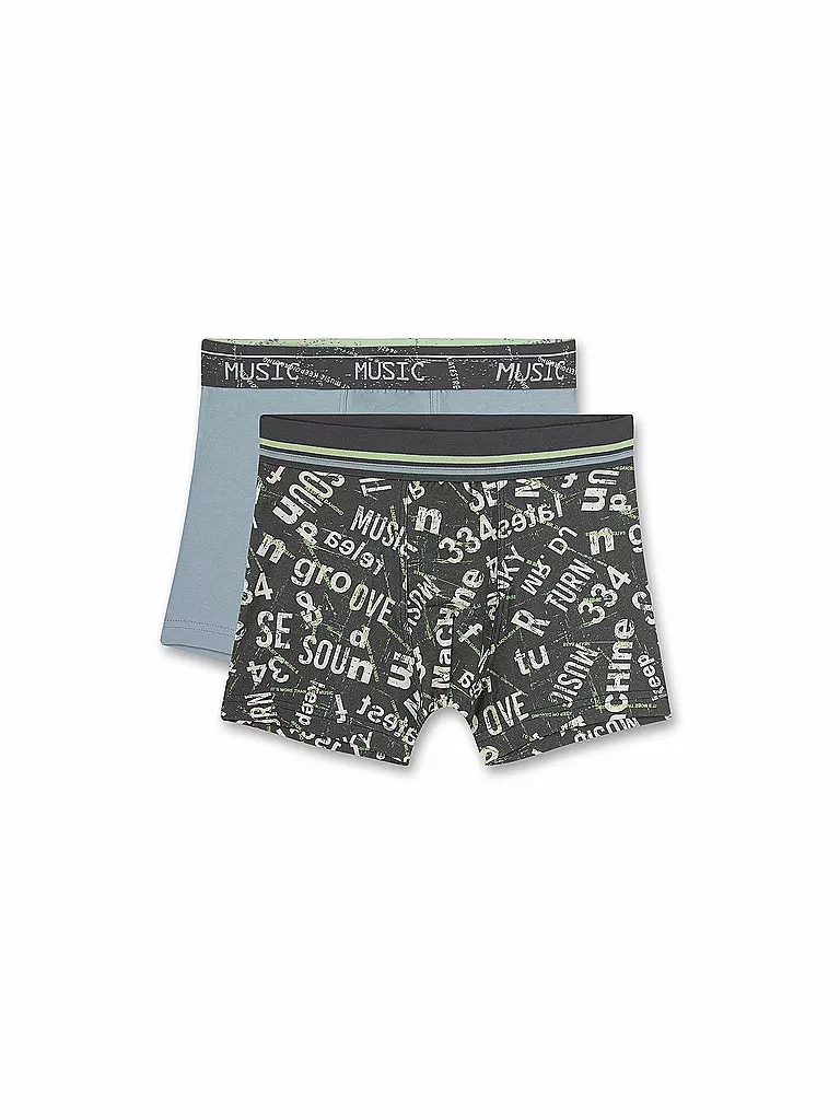 SANETTA Jungen Pants 2er Pkg. WORDING grau