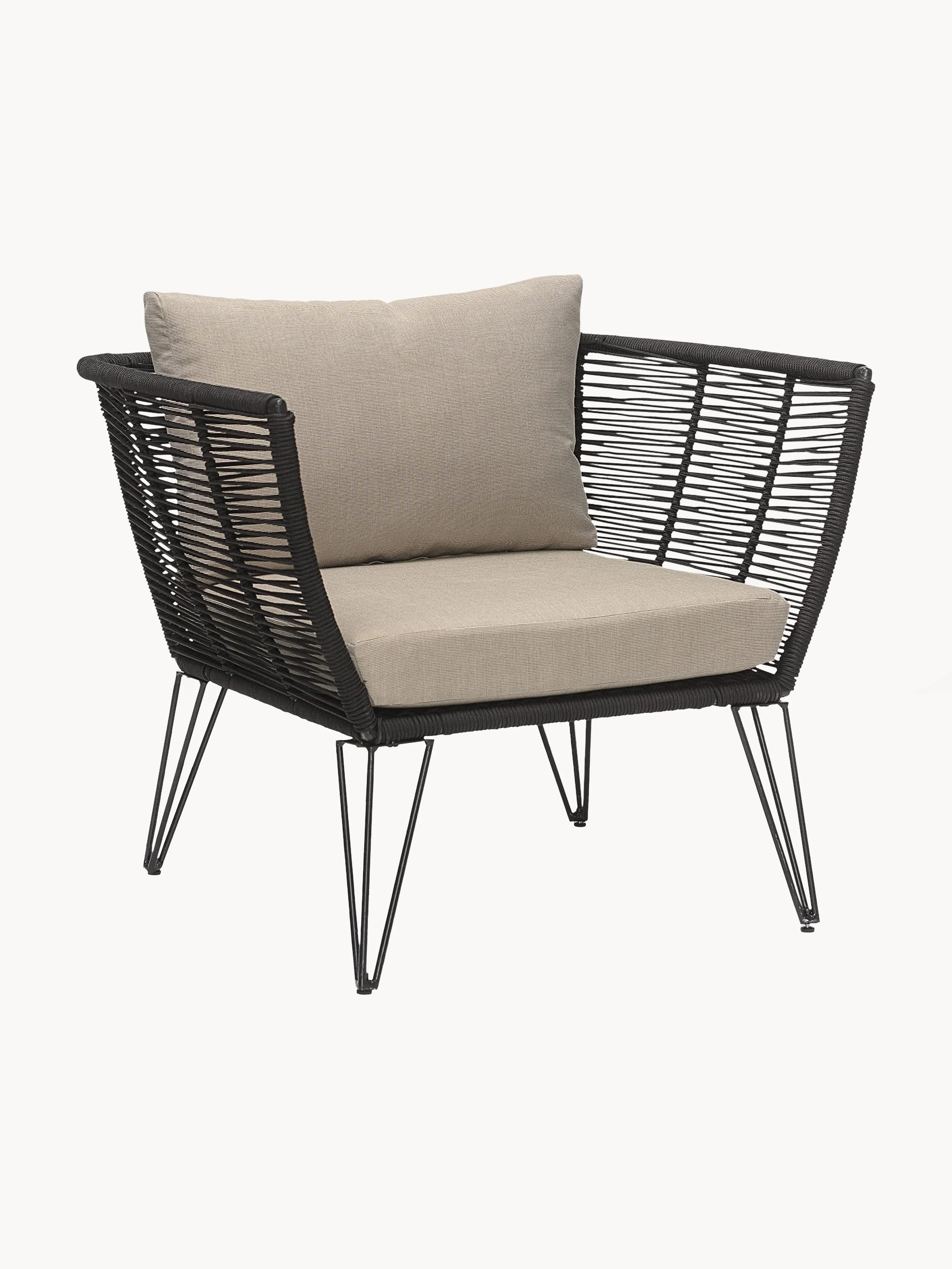 Tuin loungefauteuil Mundo met kunststoffen vlechtwerk