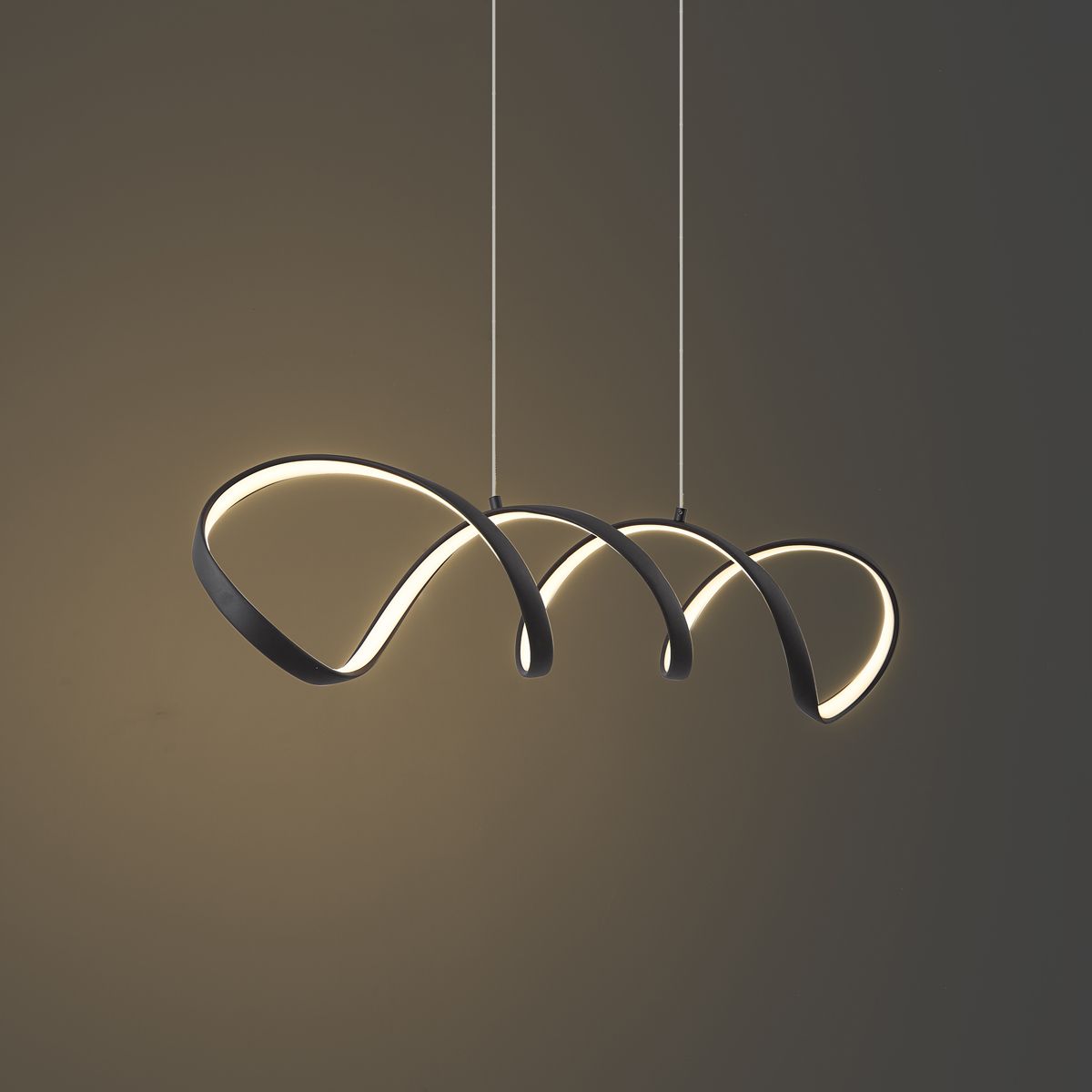 Design hanglamp zwart 100cm incl. LED 3-staps dimbaar - Wokkel