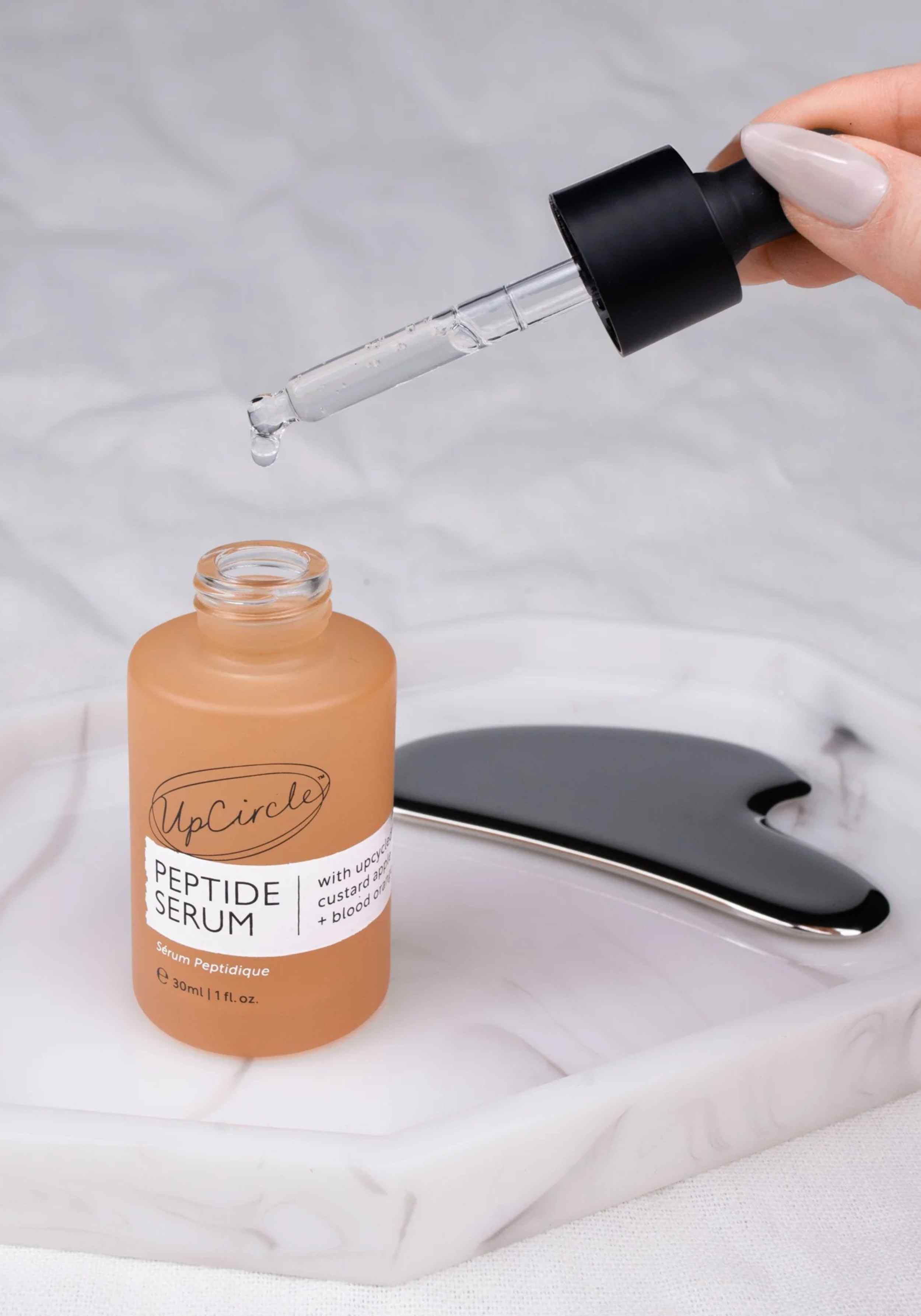 UpCircle Peptide Serum with Upcycled Custard Apple, Blood Orange