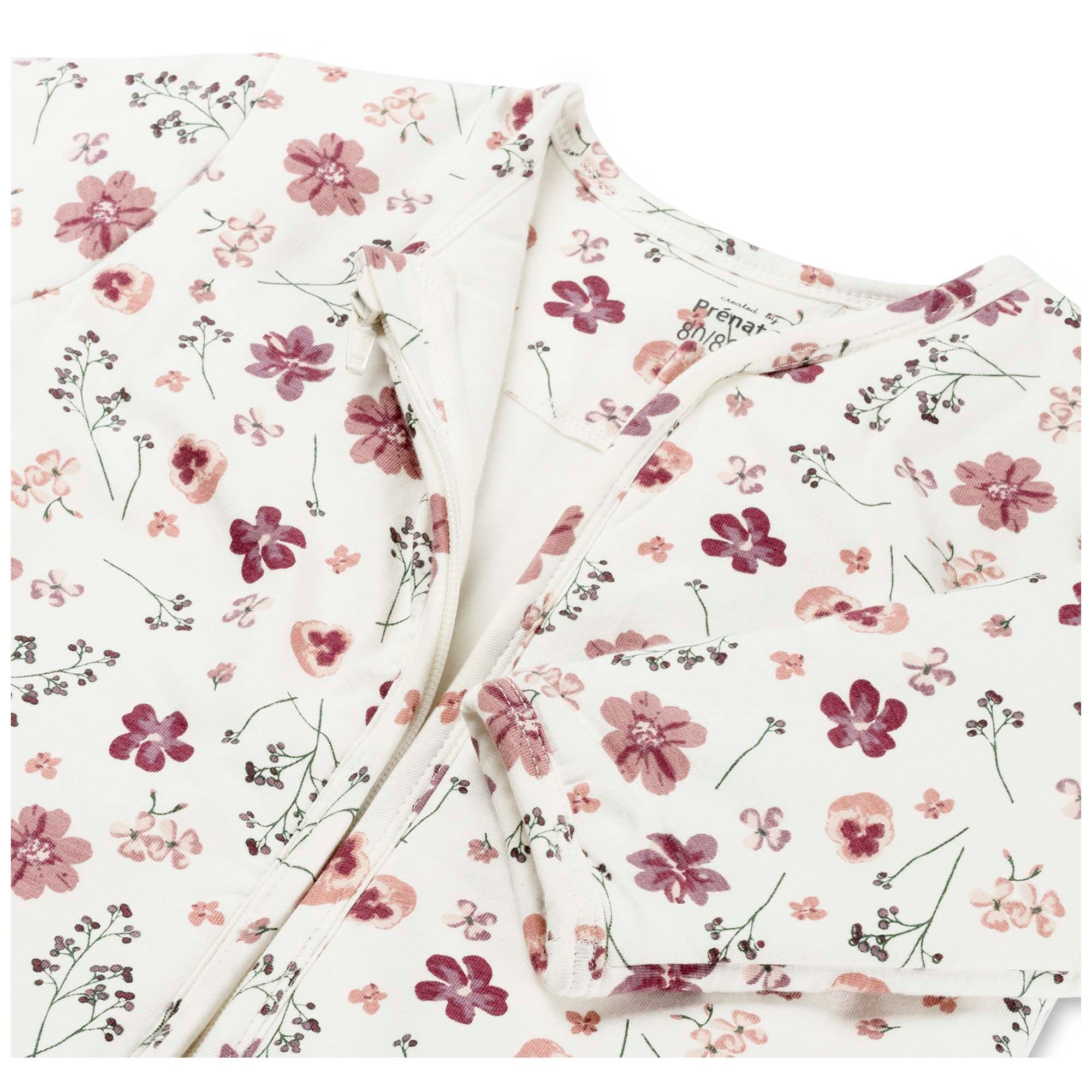 Prénatal slaapzak bloemen beige