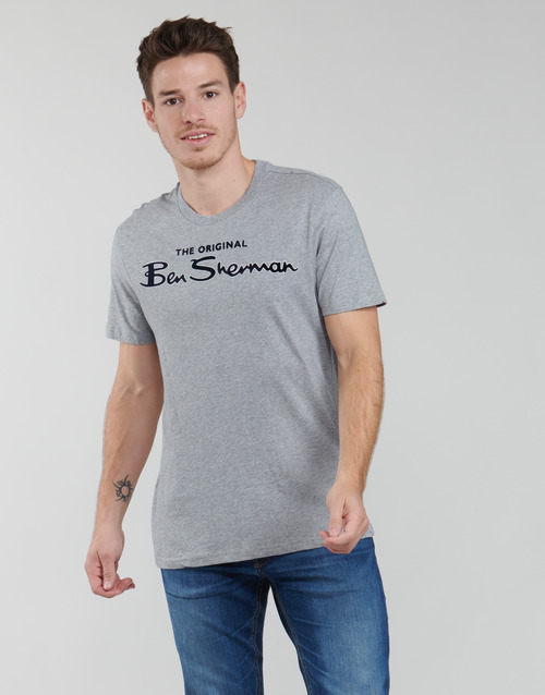 Ben Sherman - SIGNATURE FLOCK TEE - Gris
