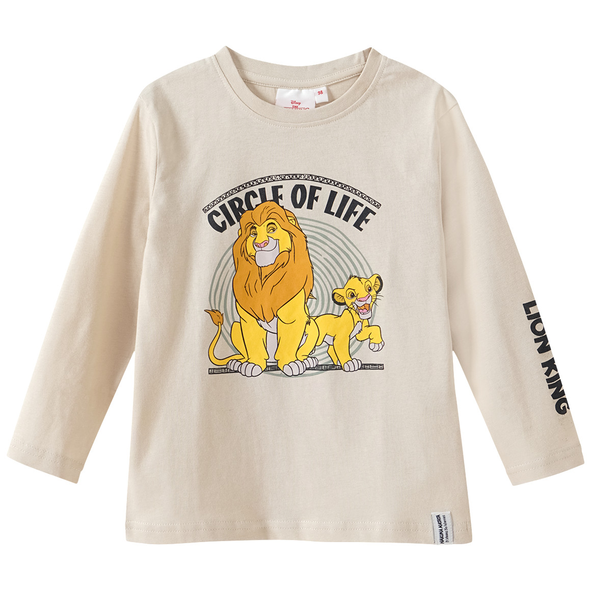 Topolino Der König der Löwen Langarmshirt mit Print beige