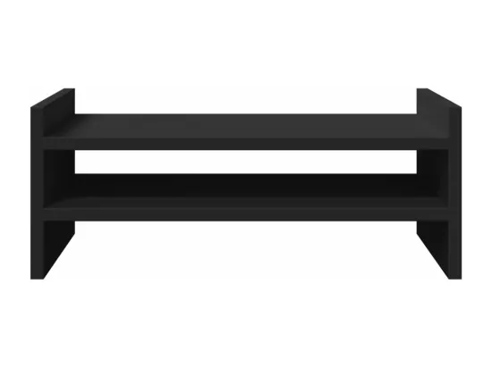 Support de moniteur noir 50x27x20 cm bois d'ingénierie