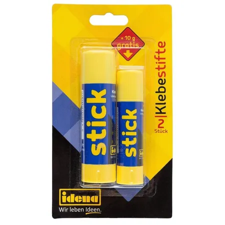 Idena Klebestifte, 2 Stück, 22 g und 10 g, lösungsmittelfrei