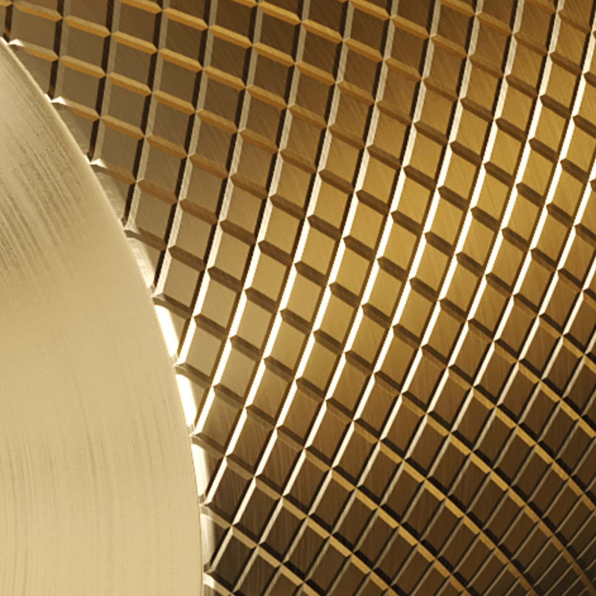 Brauer Gold Carving inbouw wastafelkraan plaat met gebogen uitloop, lange handgreep en ColdStart geborsteld messing PVD links