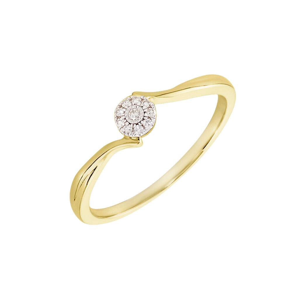 Bague Or Jaune Cerisette Diamant