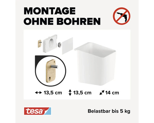 Tesa witte kruidenpotset 70024-00000-00