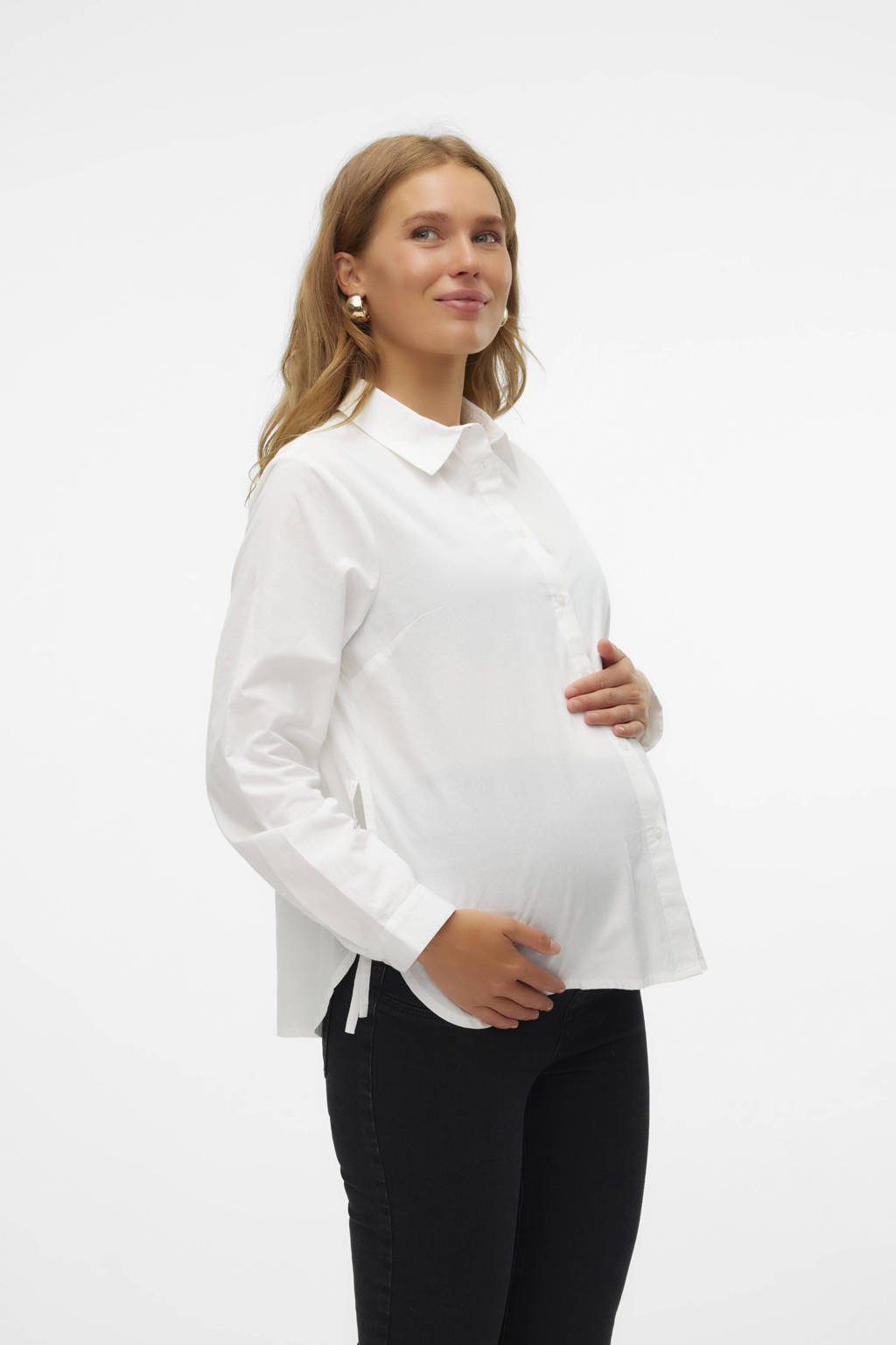 MAMALICIOUS zwangerschapsblouse MLLETICIA wit
