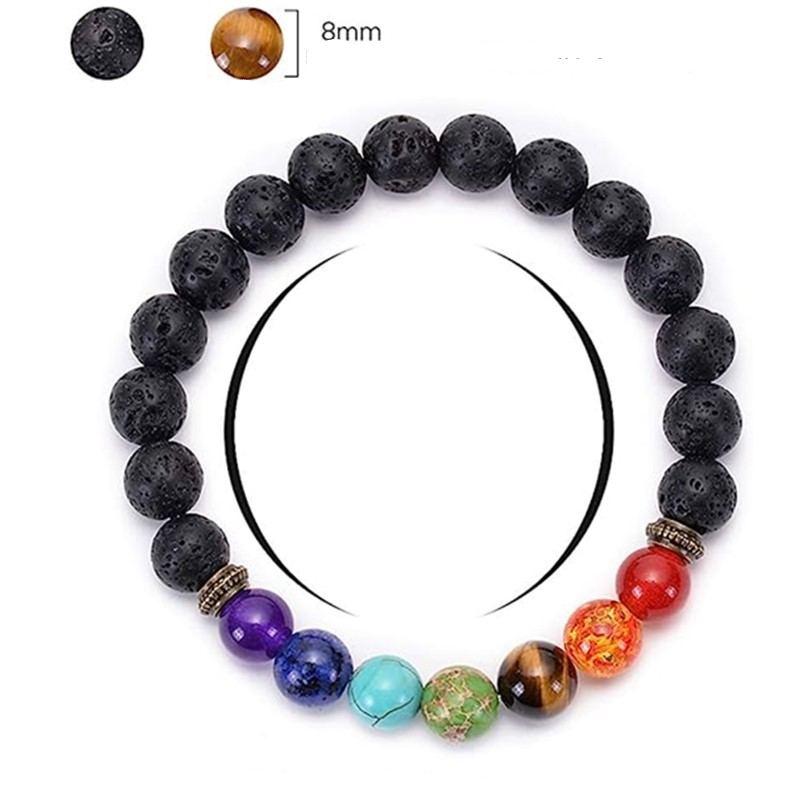 (10-tlg. Set) Naturstein Kristall Kit mit Verschiedenen Edelsteinen / Armband - Bunt