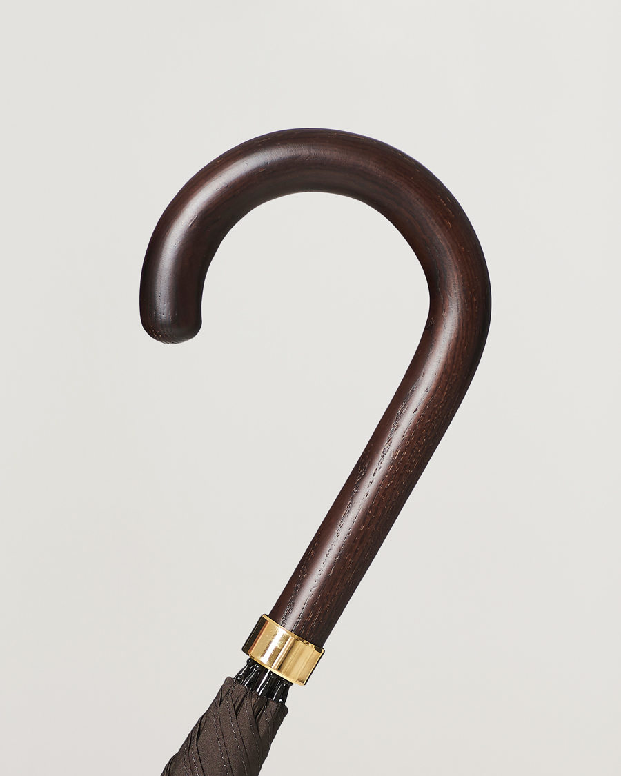 Fox Umbrellas Polished Hardwood Umbrella Brown