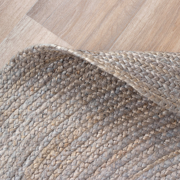 Jute vloerkleed - Fair Rond Grijs | 100% natuurlijk
