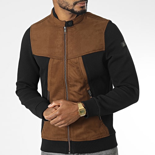 Veste Zippée BLC22K03 Noir Marron