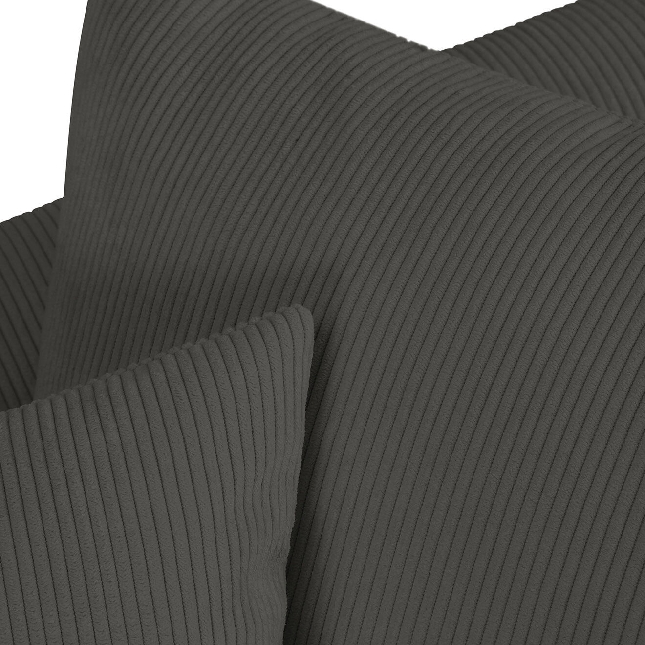 Mazzini Sofas Canapé d'angle gauche Quince 4 Places gris foncé - 221x171x80 cm