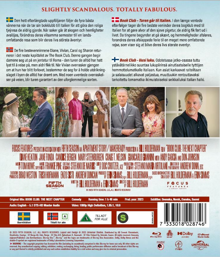 Book Club 2 - The Next Chapter / Turen Går Til Italien - Blu-Ray