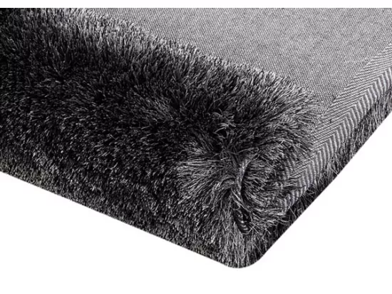 Tapis shaggy à poils longs ultra doux - 160 x 230 cm - Anthracite - DOLCE