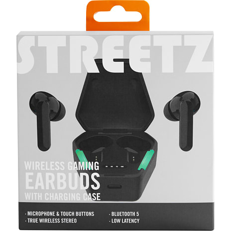 Streetz T300 Gaming TWS in-ear hørestelefoner - sort