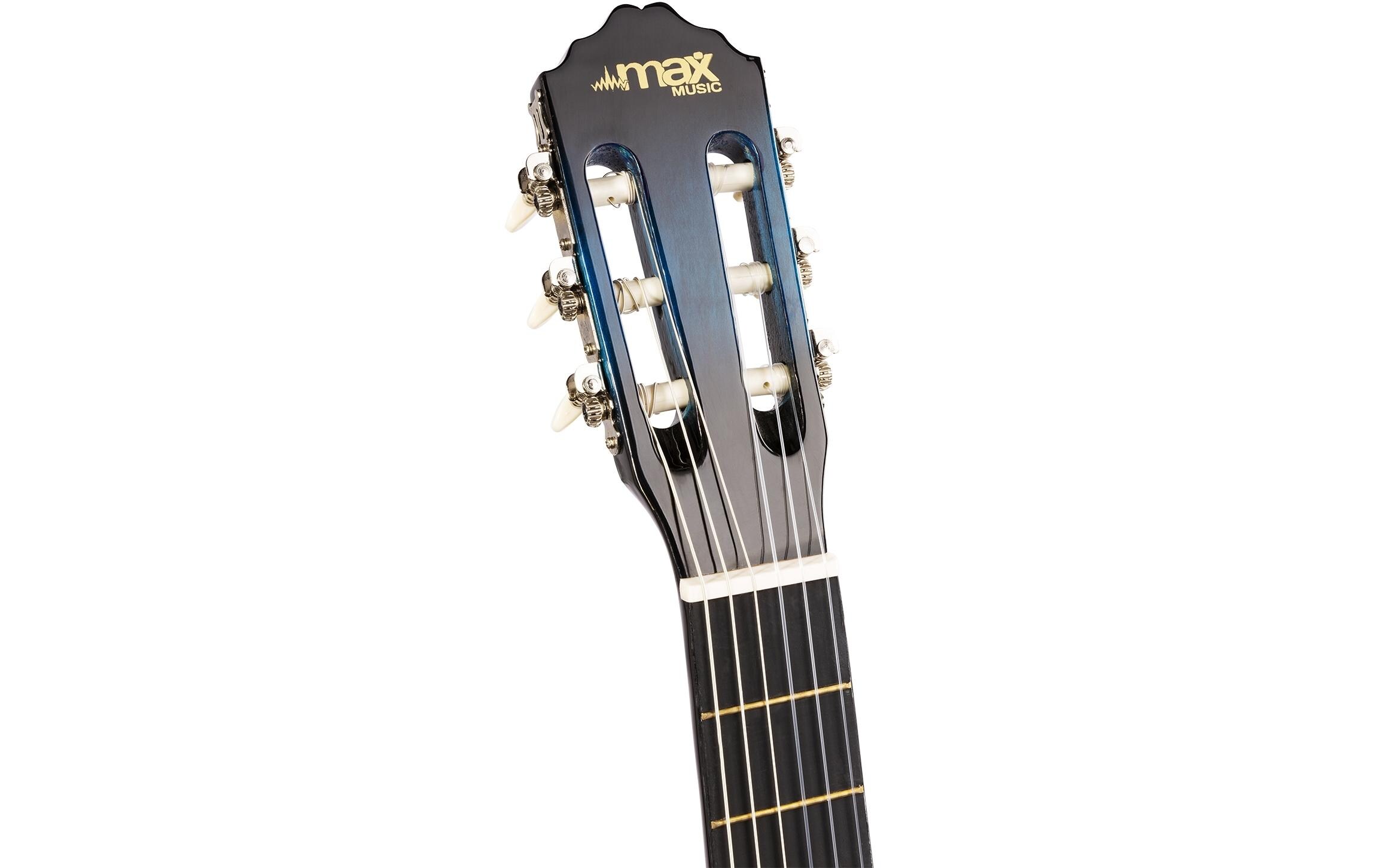 Konzertgitarre SoloArt Set BlauKlassische Gitarre mit Zubehör