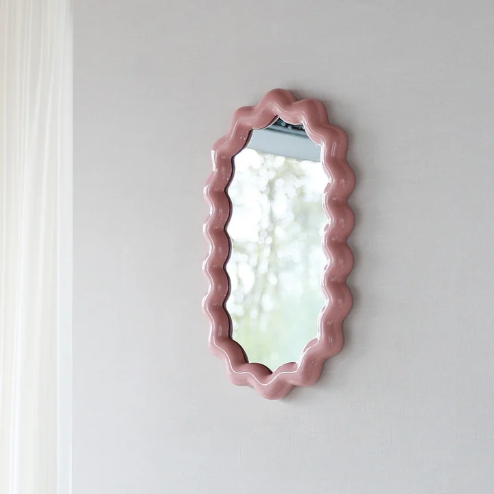 &klevering - Zigzag Wandspiegel, 31,5 x 52,5 cm, blush
