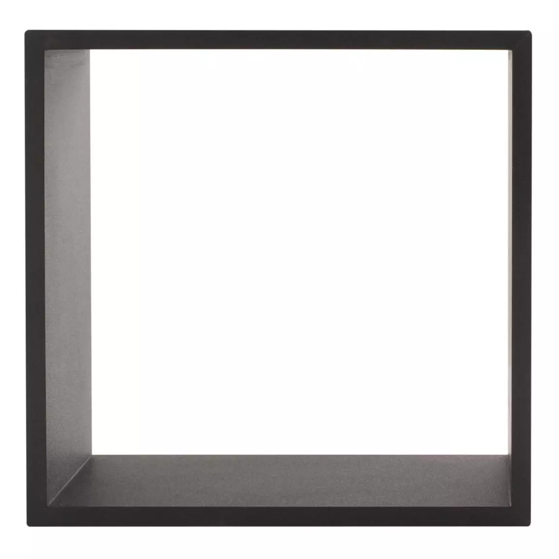 Lot de 3 étagères bois (H15-20-25 cm) Cube Noir