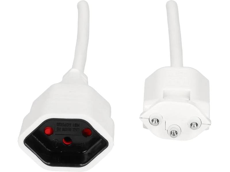 Max Hauri Verlängerungskabel 10 m T13 - T12 Clip-Clap, Weis TD-Verlängerung 10 m mit Clip-Clap-Stecker