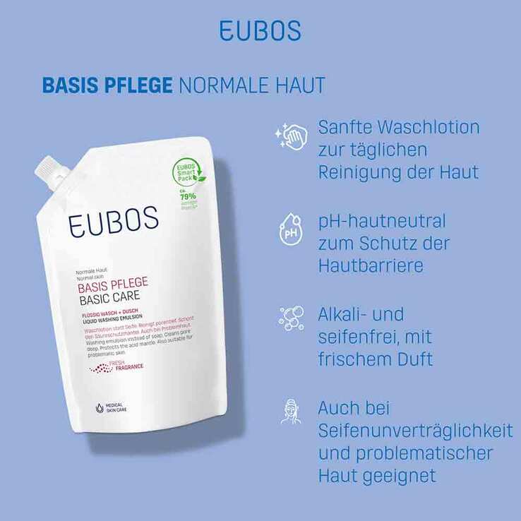 Eubos Flüssig rot mit frischem Duft Nachfüllbeutel, 400 ml