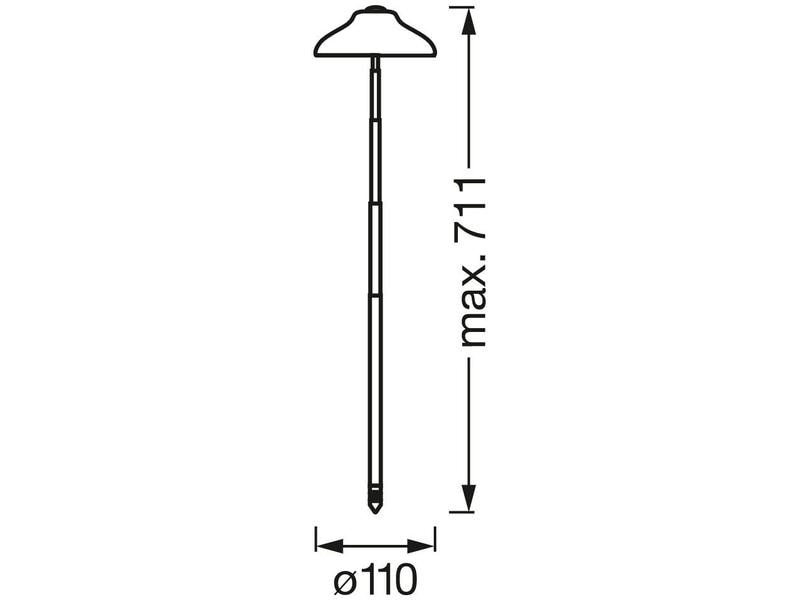 Ledvance Pflanzenleuchte Indoor Garden Umbrella 200 USB WT, Tragbares LED Pflanzenlicht USB betrieben