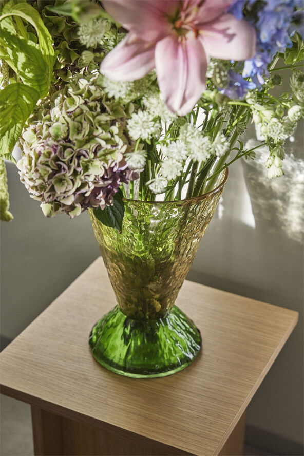 Hübsch Abyss Vase Mørkegrøn/Brun Brown,dark green