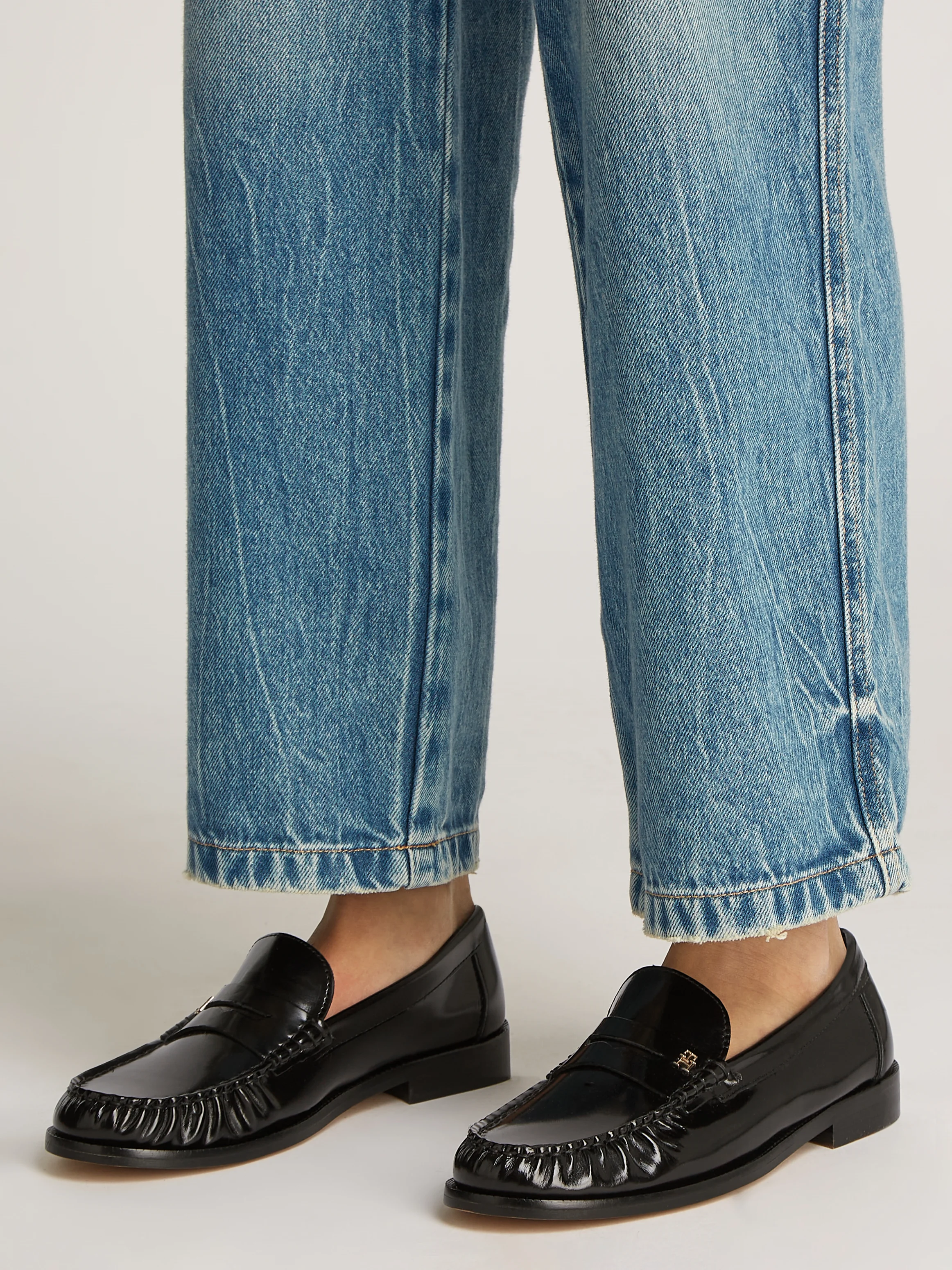 Mocassins en cuir vernis | Noir