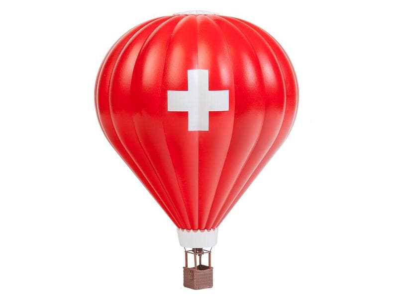 Faller Heissluftballon Schweiz H0 Heissluftballon mit Schweizer Kreuz im Massstab 1:87