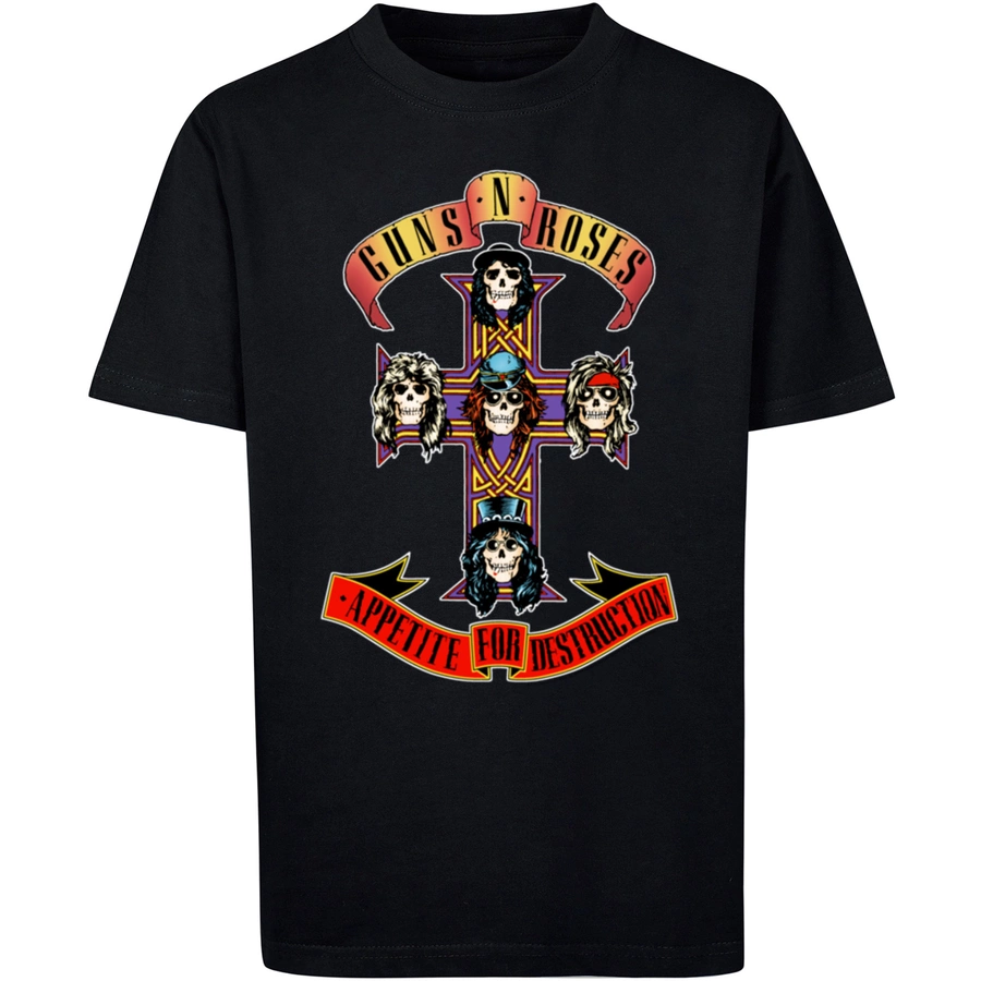 F4NT4STIC T-Shirt Guns 'n' Roses Band Appetite For Destruction schwarz