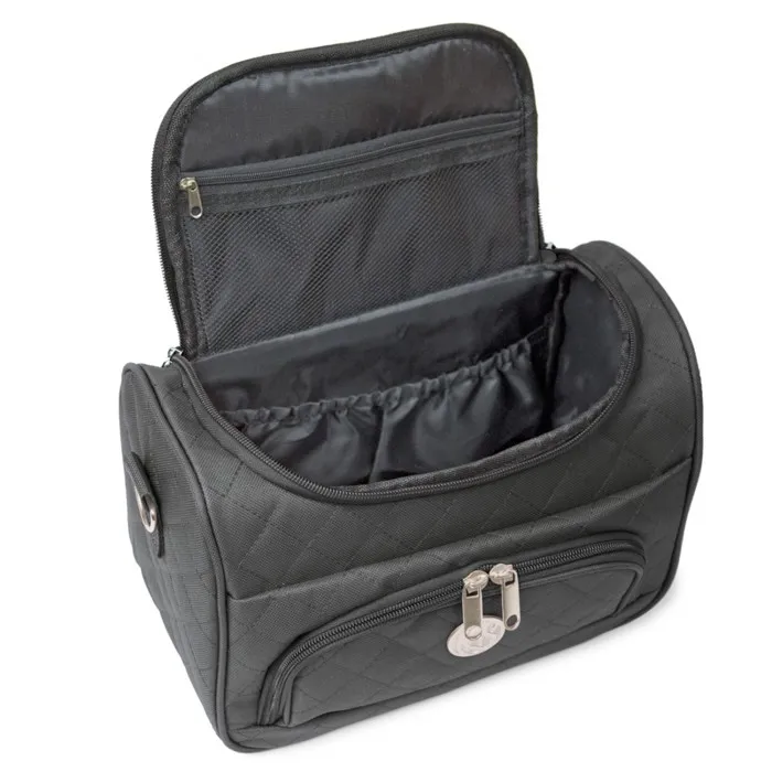 VANITYS TEXTILE MULTIPOCHES ZIPPEES NOIR GM 24X34X26 CM