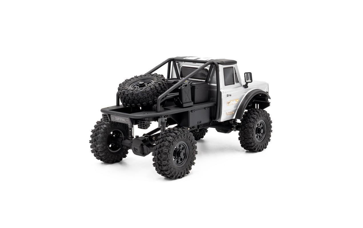 Scale Crawler CRX18 Flat Cage 4WD Silber, RTR, 1:18<br>Kleiner Rock Crawler im RTR Set