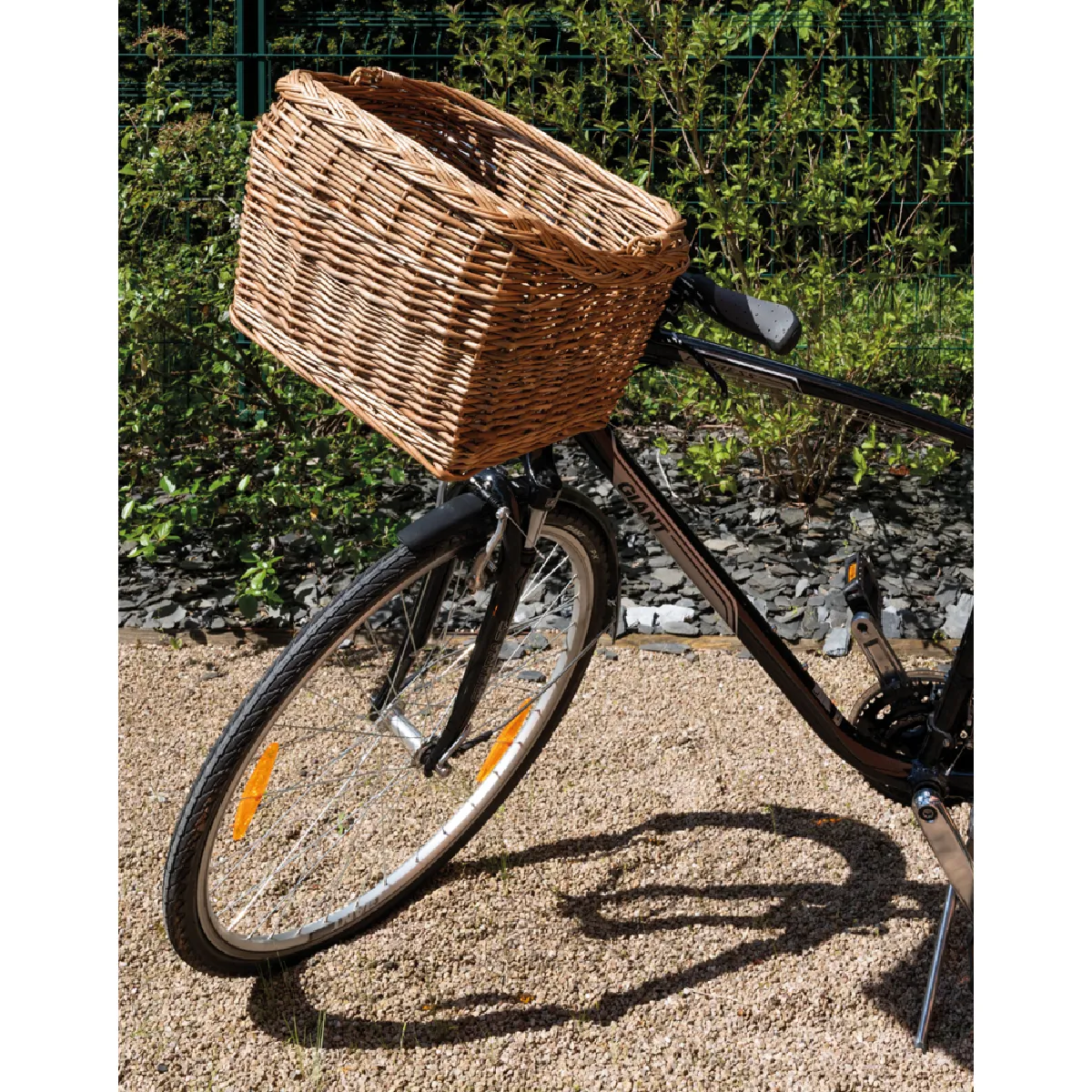 Aubry Gaspard Panier Vélo Osier Buff et Métal