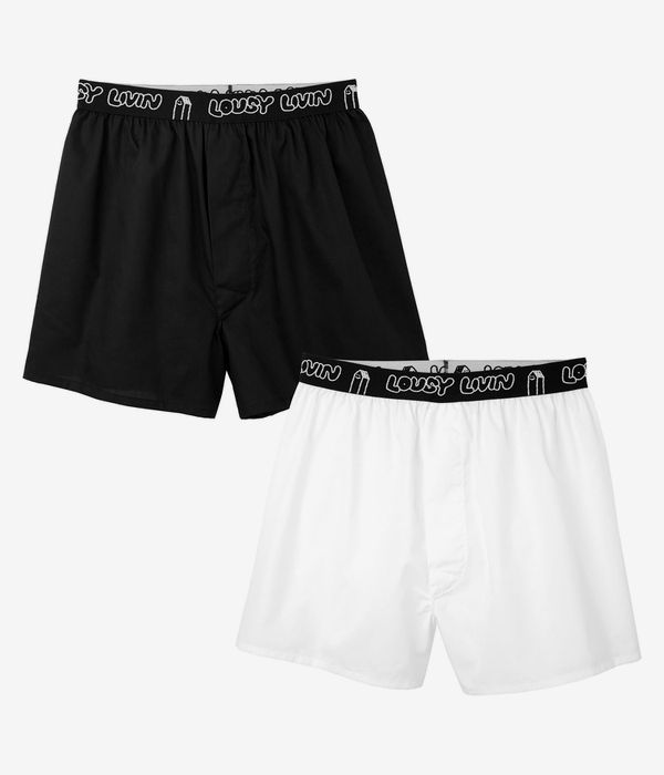 Lousy Livin Boxerbriefs Boxershorts (black white) 2er Pack