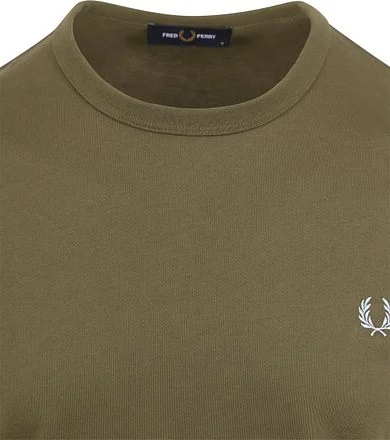 Fred Perry Ringer T-Shirt Groen R79 M3519-R79 kopen