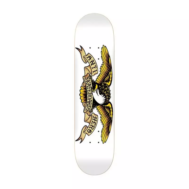 Plateau Skateboard ANTIHERO SKATEBOARDS Deck Classic Eagle White 8.75 X 32.75
