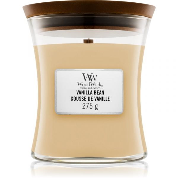 Woodwick Vanilla Bean Vela Perfumada com Pavio de Madeira 275g